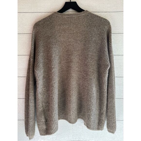 MADEWELL Bellaire Cardigan Alpaca Blend Sweater in Heather Mink Size Small - Picture 8 of 8